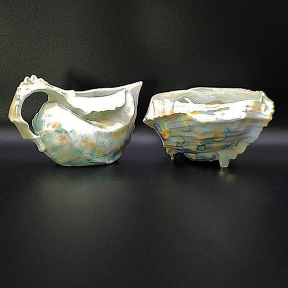 Royal Bayreuth Nautilus Shell Creamer/Sugar Luster - Picture 2 of 13